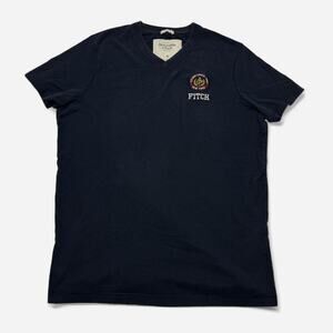 Abercrombie & Fitch Navy V-Neck Graphic Tee Shirt Men’s XL